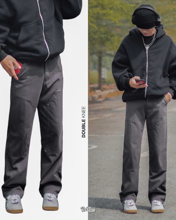 Quần Double Knee Đen