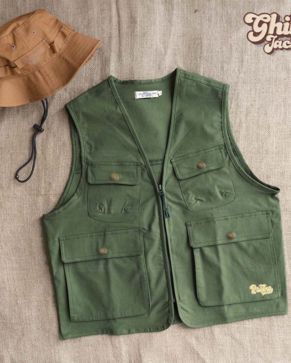 Áo Gile Fishing Xanh Lính