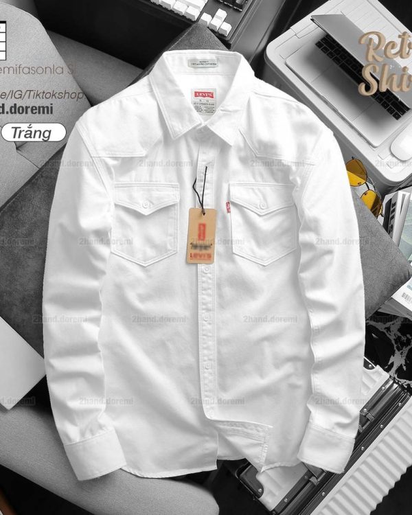Áo Sơ Mi Kaki Nam Dài Tay Túi Hộp Reetro 2